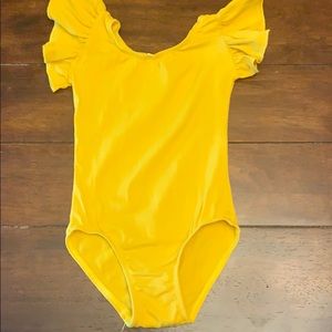 Online Boutique ruffle leotard - yellow/mustard